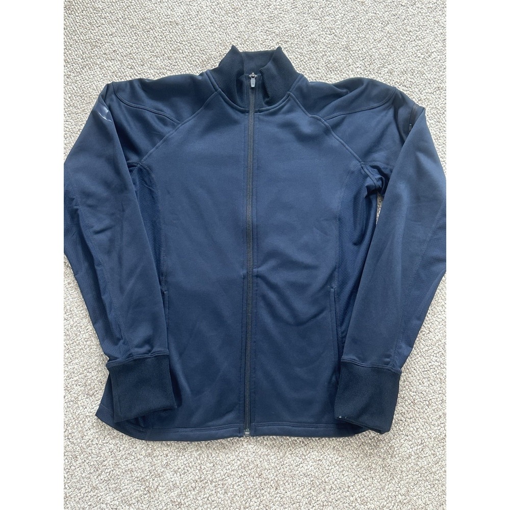 Hylete Full Zip Women's Track Coat Size Small Blue Activewear Gym Training Yoga